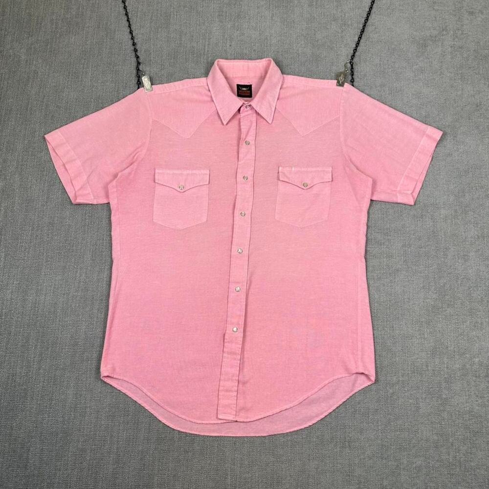 Vintage Western Fashions Pink Pearl snap Shirt